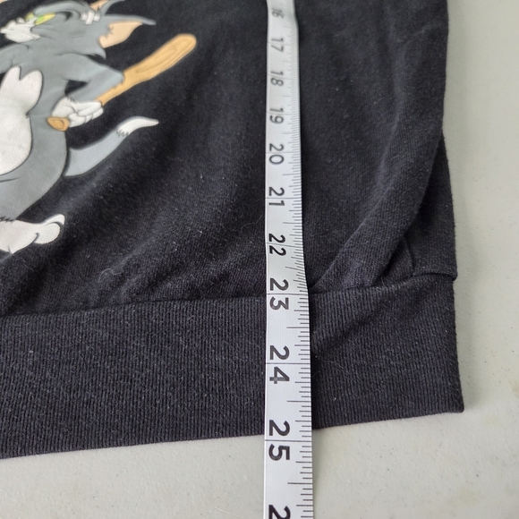 Cartoon Network Tom And Jerry Mens Graphic Black Pullover Hoodie - Picture 8 of 9